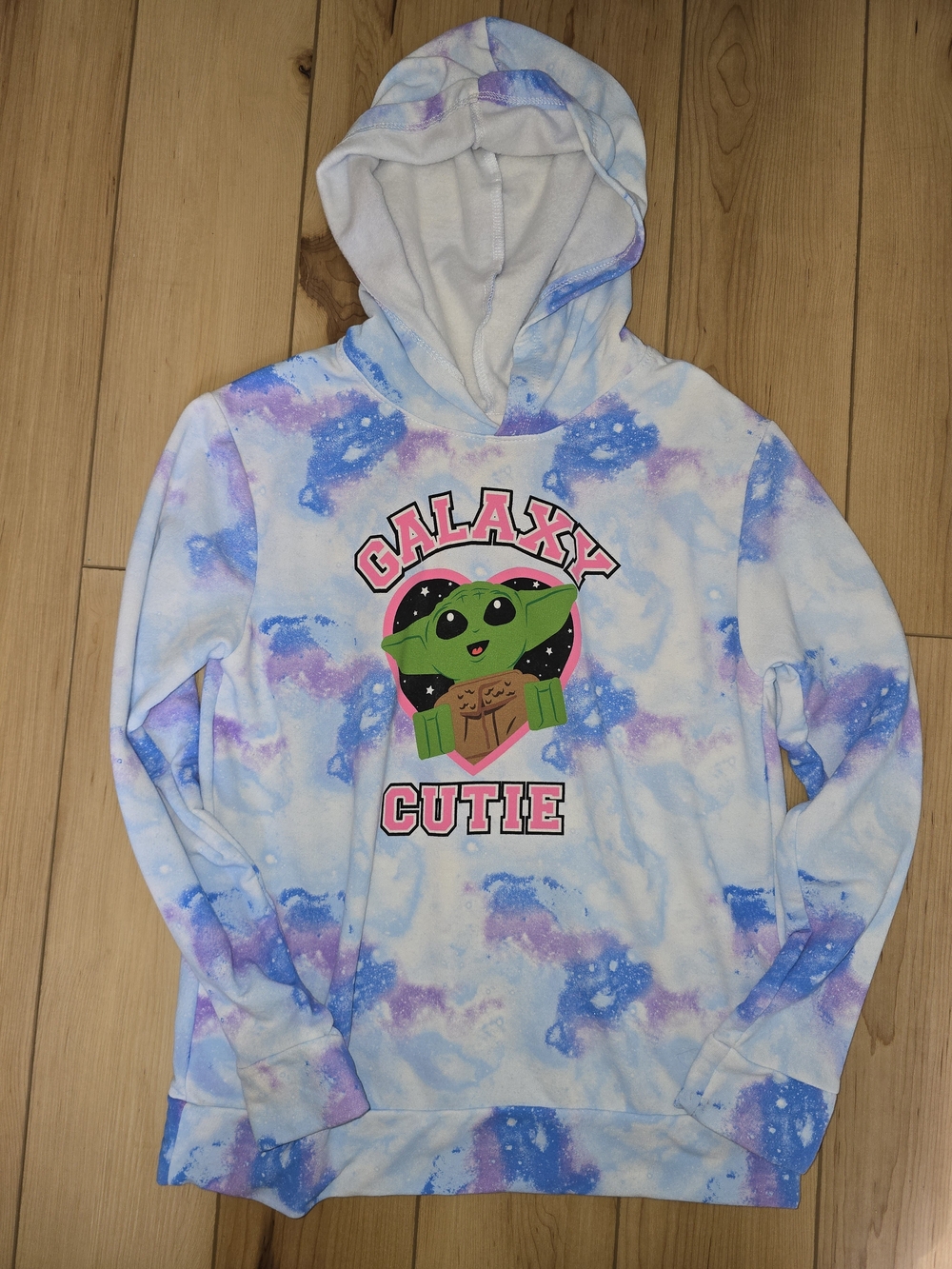 Star Wars Galaxy Cutie Hooded Tie-Dye Pullover - Blue, Purple, Pink